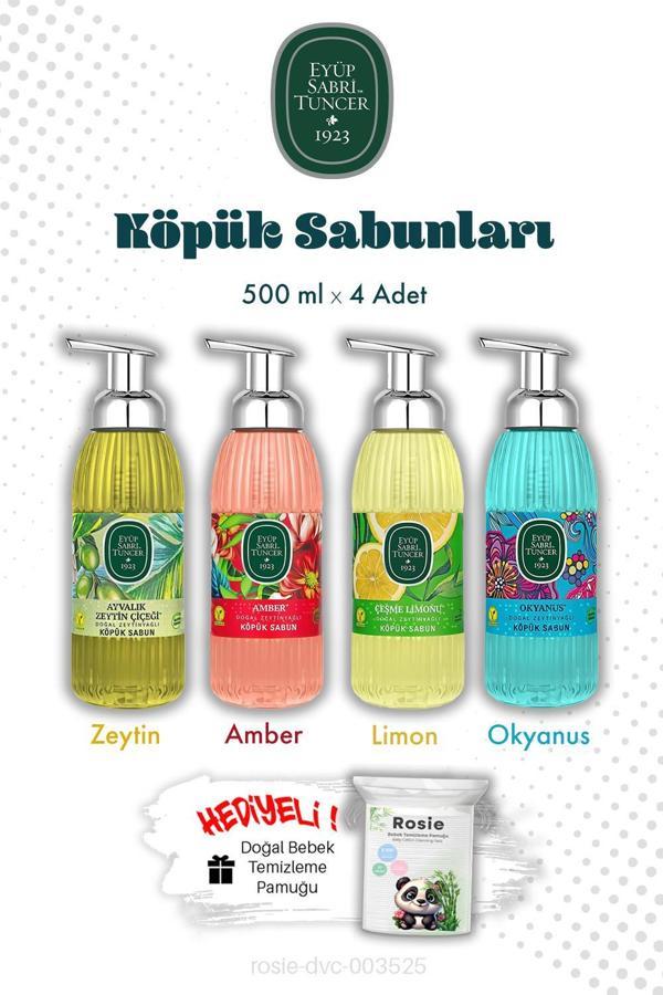 Eyüp Sabri Tuncer Ferah Esinti 4'lü Set 500 ML Köpük Sabun ve ROSIE - Image 1