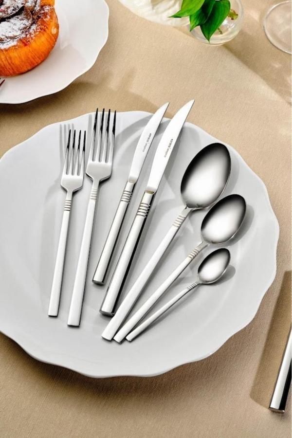 Elegance Nil Platin 12 Kişilik 84 Parça Çatal Kaşık Bıçak Takımı - Image 1