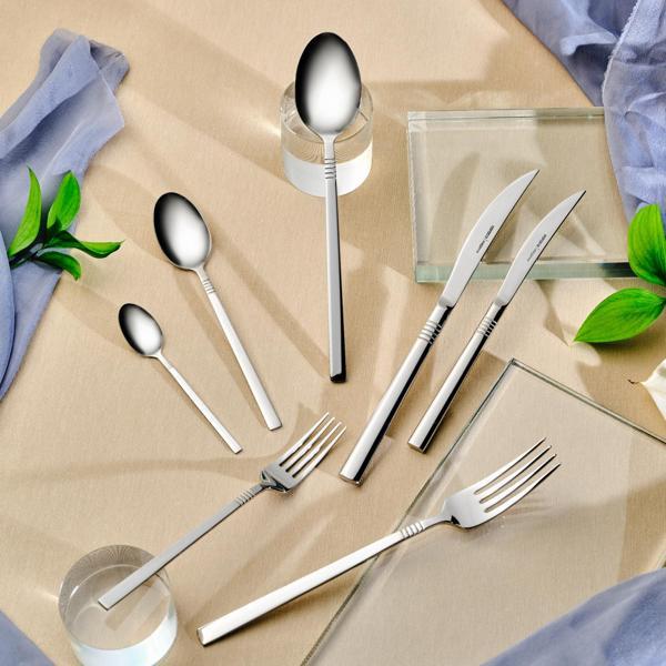 Karaca Elegance Nil Platin 12 Kişilik 84 Parça Çatal Kaşık Bıçak Takımı - Image 1