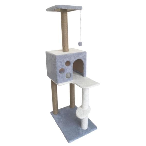 Reyo Pet Kedi Tırmalama ve Oyun Evi Gri - Image 1