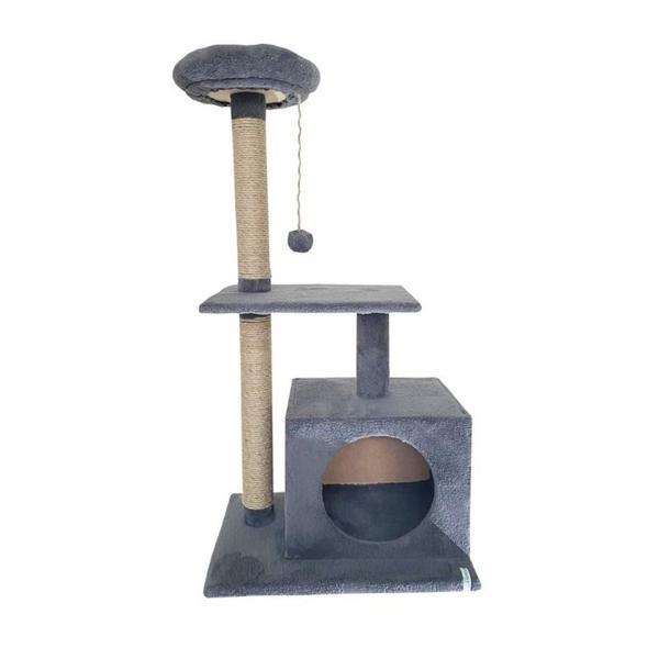 Reyo Pet Kedi Tırmalama Ve Oyun Evi Platformu Antrasit - Image 1