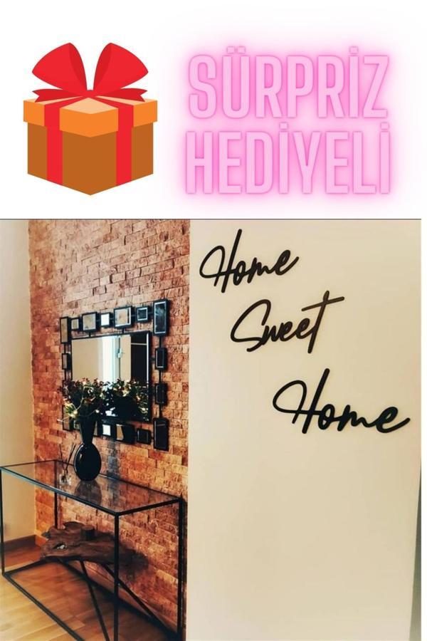 Sürpriz Hediyeli Home Sweet Home Yazısı Duvar Süsü Mdf Duvar Süsü - Image 1
