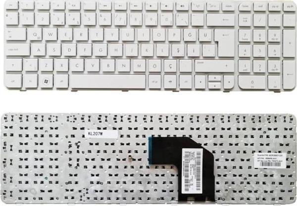 İnfostar Hp G6-2010et Notebook Klavye Tuş Takımı - Çerçeveli -Beyaz - Image 1