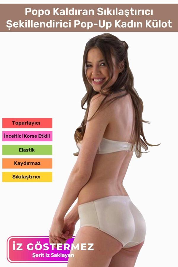 Özel Üretim Popo Kaldıran Toparlayan Sıkılaştırıcı Şekillendirici Pop-Up Kadın Külot İç Çamaşırı - Image 1