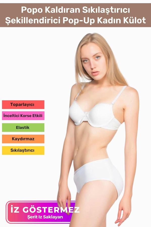 Özel Üretim Popo Kaldıran Toparlayan Sıkılaştırıcı Şekillendirici Pop-Up Kadın Külot İç Çamaşırı - Image 1
