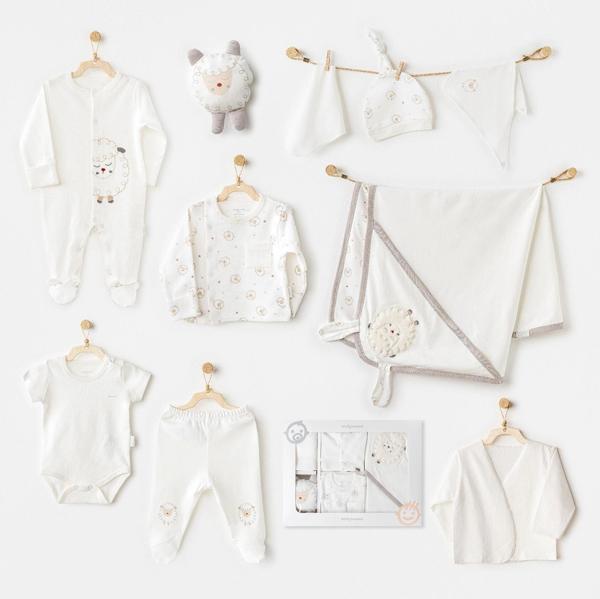 Andywawa Ac25561 Newborn Set Tinny Ships 10'lu Hastane Çıkışı Ekru - Image 1