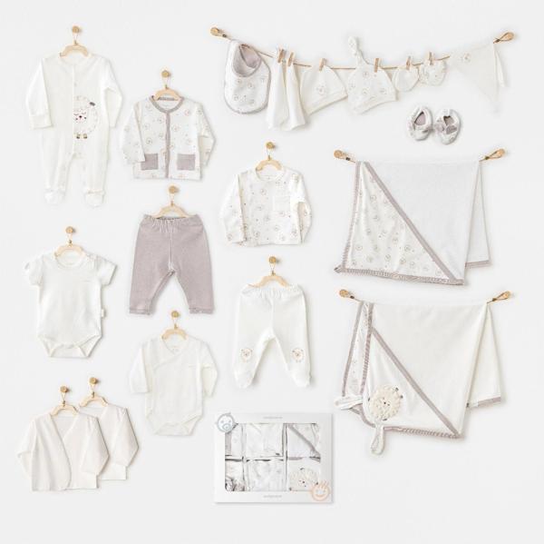 Andywawa Ac25562 Newborn Set Tinny Ships 20'li Hastane Çıkışı Ekru - Image 1