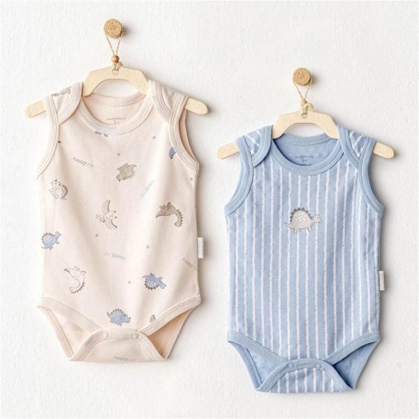 Andywawa Ac25921 Dino 2'li Bebek Body Beige Blue - Image 1