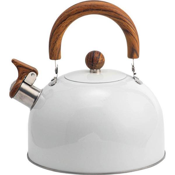 Valkyrie 3L Düdüklü Kettle Su Isıtıcı Çaydanlık Paslanmaz Çelik Yüksek Islıklı Beyaz - Image 1