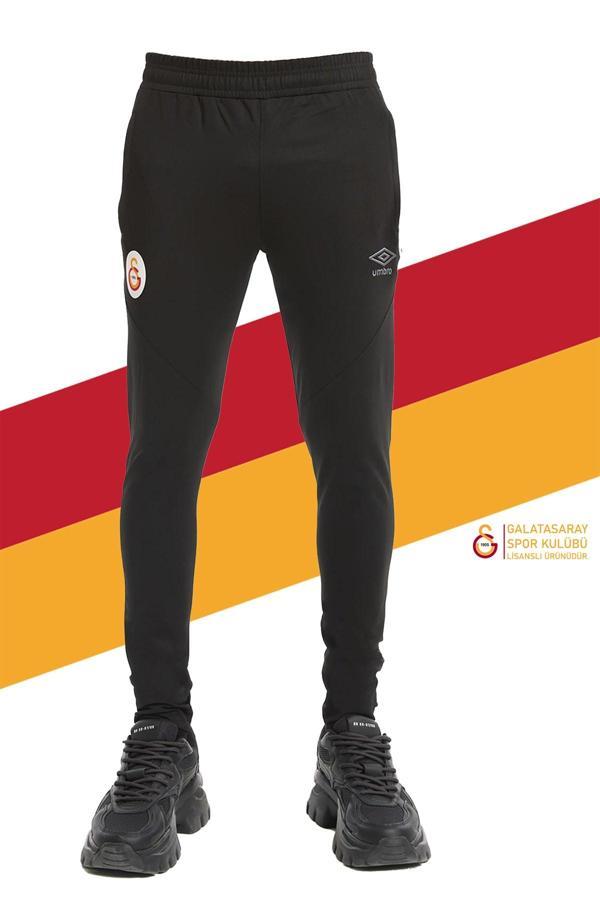 Galatasaray Orijinal Lisanslı Dar Paça Siyah Eşofman Altı - Image 1