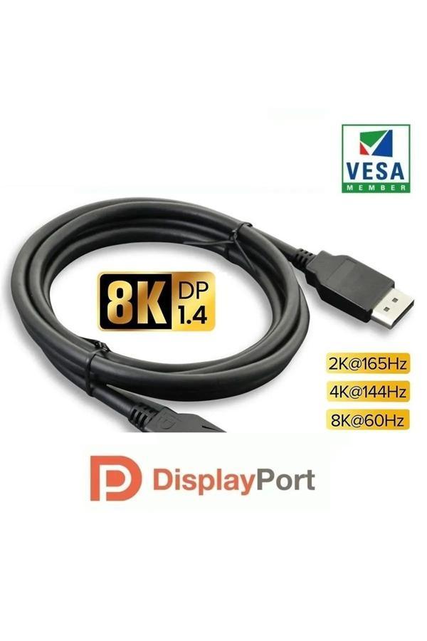 8k Displayport Dp Kablo 1080p@ 360hz, 2k@ 240hz, 4k@ 144hz, 8k@ 60hz V1.4 Gaming \ Sinema - Image 1