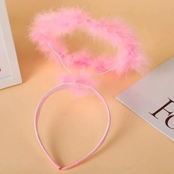 PEMBE MELEK TACI PEMBE HARE TAÇ PEMBE TAÇ PEMBE KOSTÜM AKSESUARLARI PEMBE MELEK TACI  DOĞUMGÜNÜ TACI - Image 1