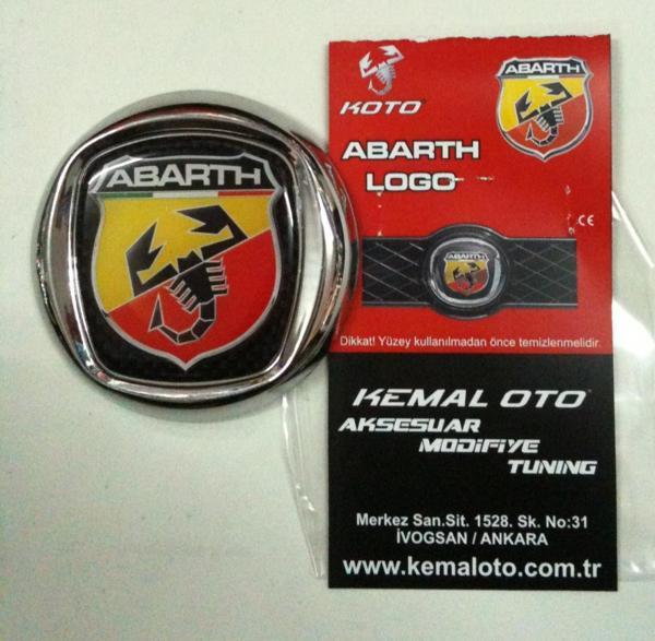 Fiat 500 Abarth Logo Ön Arka Rozet - Image 1