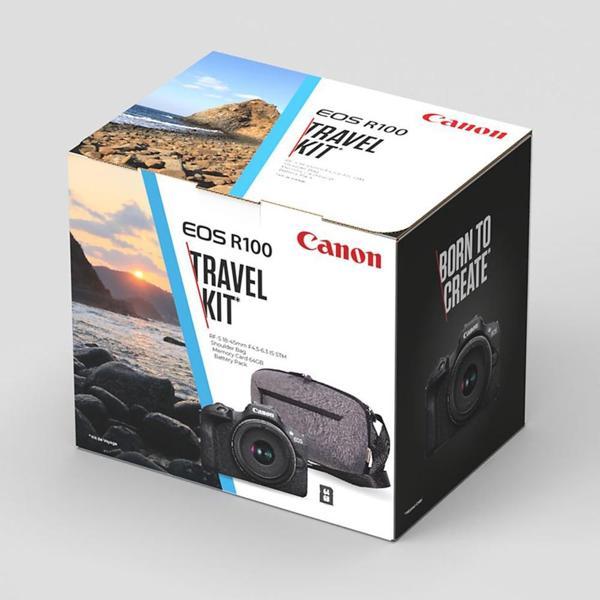 Canon EOS R100 18-45mm + Çanta + 64GB Travel Kit - Image 1