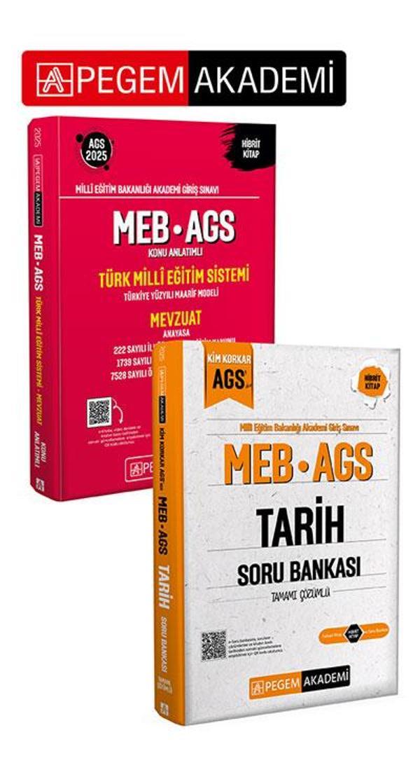 PEGEM AKADEMİ 2025 MEB-AGS Konu Anlatımlı Türk Milli Eğitim Sistemi-Mevzuat  + MEB AGS Kim Korkar Ta - Pegem Akademi Yayıncılık - Image 1