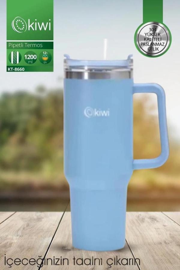 Kiwi Kt-8660 Pipetli Termos Bardak 1,2 Lt Sıcak ve Soğuk - Image 1
