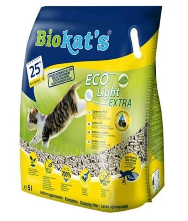 Biokat's Eco Light Extra Pelet Aktif Karbonlu Kedi Kumu 5 L x 6 Adet - Image 1