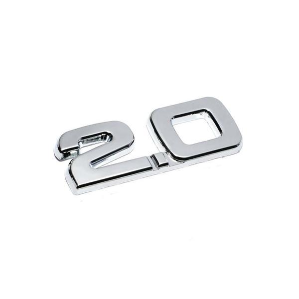 2.0 Plastik Krom Arma Bagaj Etiketi Logo Sticker - Image 1