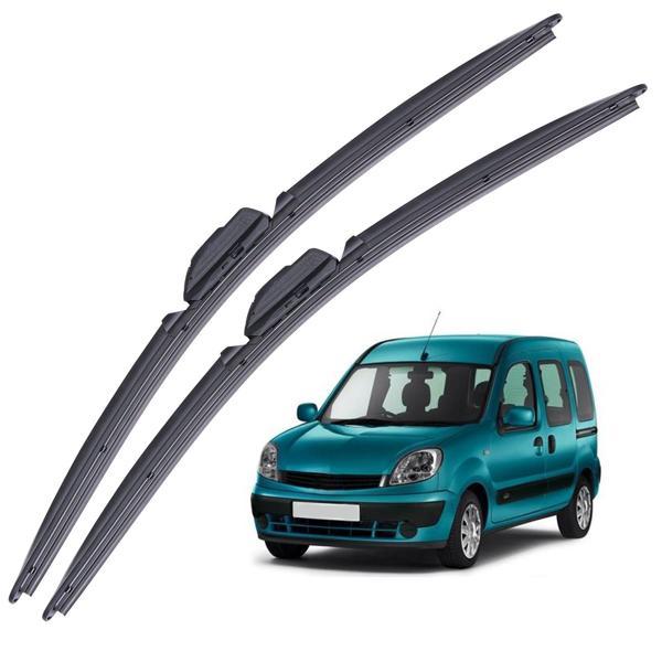Mega Oto Market Wutse Otomobil Sileceği Muz Silecek Takımı 18/24 inch Renault Kangoo 2 ile uyumlu - Image 1