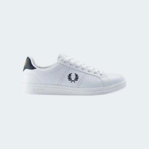 Fred Parry Erkek Beyaz Logo Detaylı Sneaker - Image 1