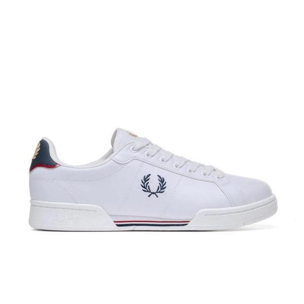 Fred Parry Erkek Beyaz Logo Detaylı Sneaker - Image 1