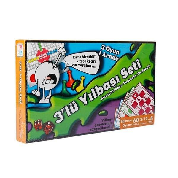 TOMBALA OYUNU FIRDÖNDÜ OYUNU KIZMA BİRADER OYUNU  3LÜ SET YILBAŞI KUTU OYUNLARI AKIL OYUNLARI - Image 1
