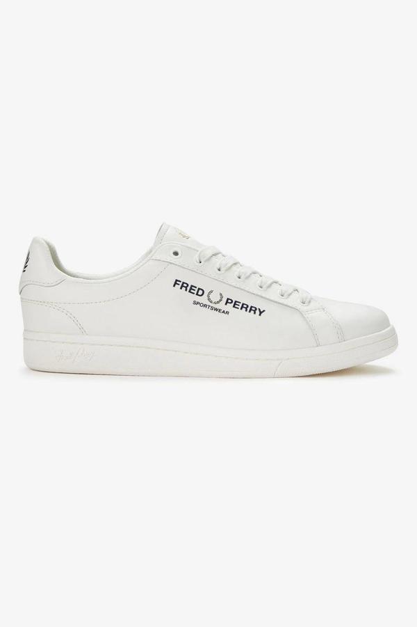 Fred Parry Erkek Beyaz Logo Detaylı Sneaker - Image 1