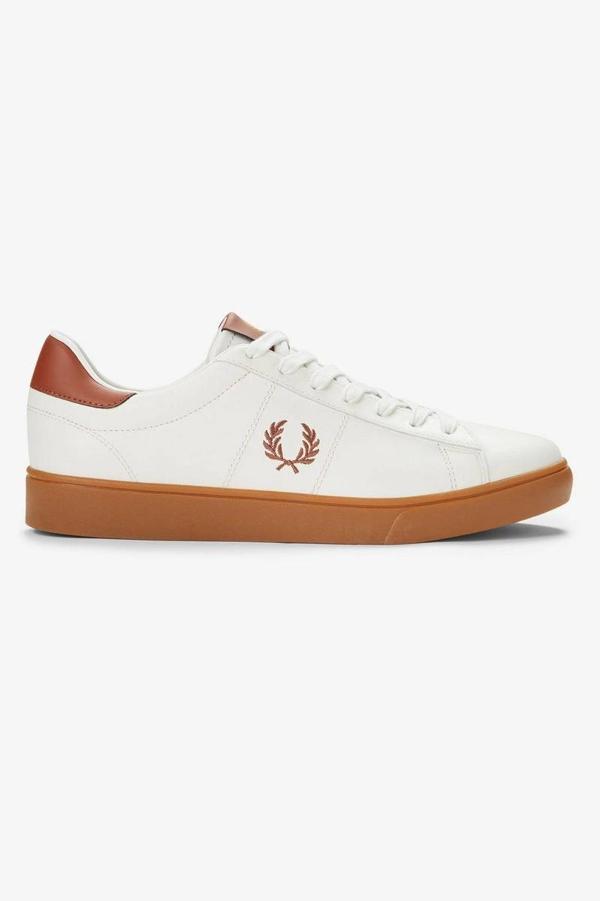 Fred Parry Erkek Beyaz Logo Detaylı Sneaker - Image 1