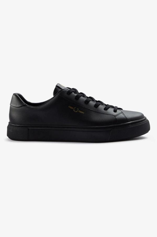Fred Parry Erkek Siyah Logo Detaylı Sneaker - Image 1