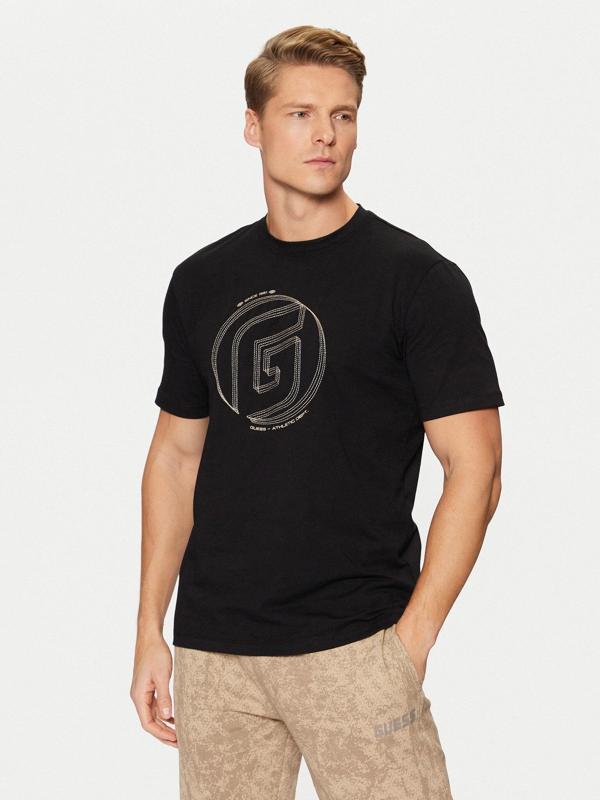 Guess Erkek Siyah G  Logolu T-Shirt - Image 1