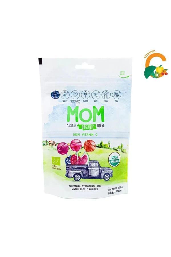 Mom Organik Lolipop (Çilek, Karpuz, Yaban Mersini) 1 Paket - Image 1