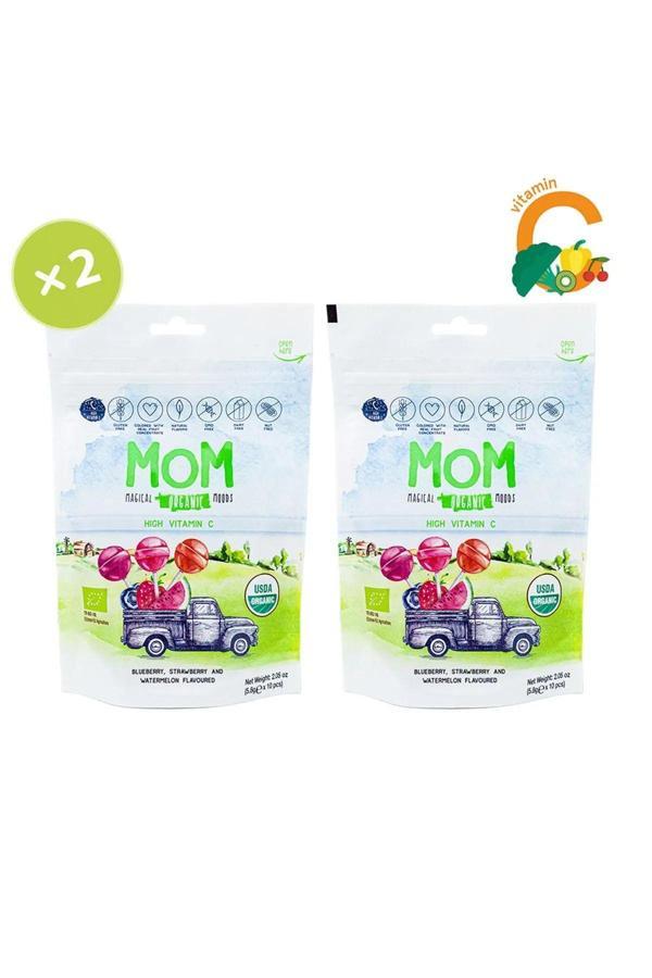 Mom Organik Lolipop (Çilek, Karpuz, Yaban Mersini) 2'li Paket - Image 1