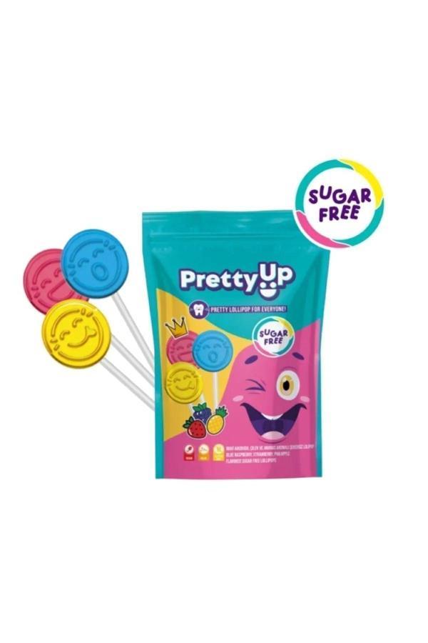 Pretty Up Diş Dostu Şekersiz Yassı Lolipop Vegan Ve Glutensiz 5.5Gr - 1 Paket - Image 1