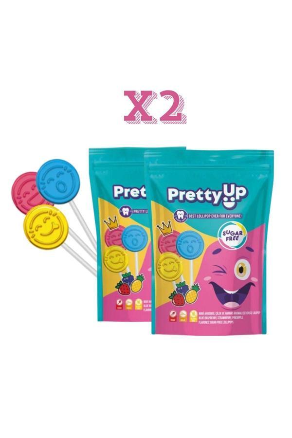Pretty Up Şekersiz Diş Dostu Yassı Lolipop 2'Li Paket (5,5 Gr X 10 Adet) - Image 1