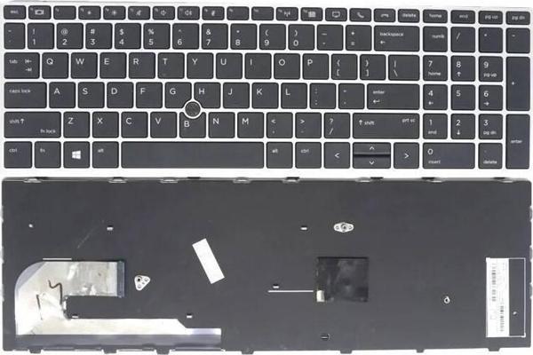İnfostar Hp EliteBook 850 G5 Uyumlu Notebook Klavyesi - Siyah - TR - Backlit - Image 1