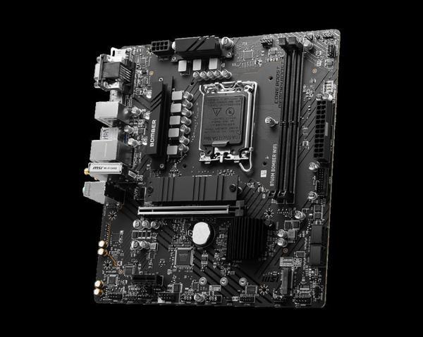 MSI B760M BOMBER WIFI DDR5 Motherboard LGA 1700 Micro ATX HDMI DP D-Sub - Image 1