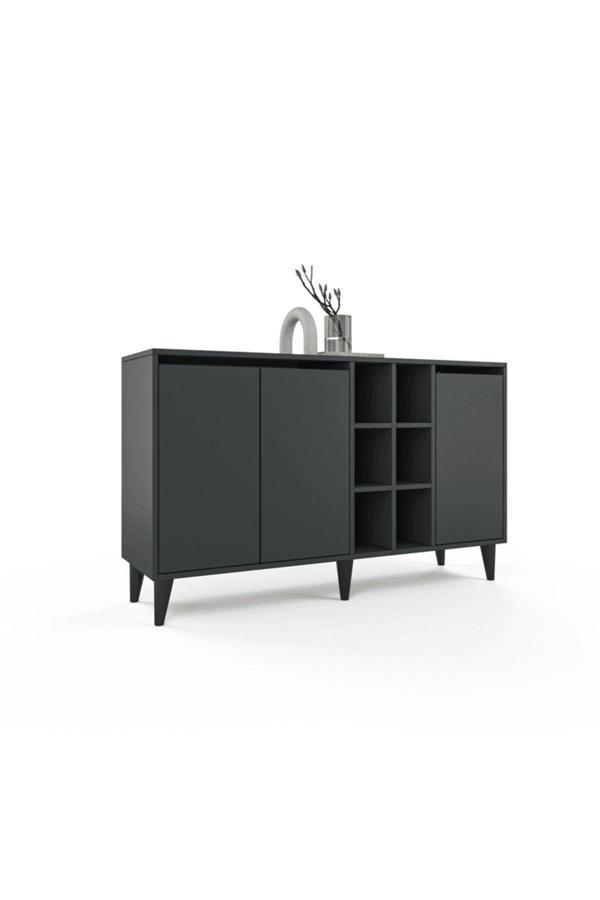 Anzera Terra Konsol - Antrasit - 3 Kapaklı - Image 1