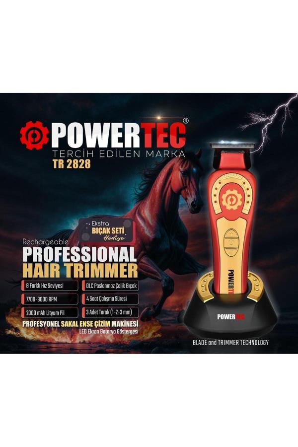 TR-2828 Tam Profesyonel 9.000rpm 8 Kademeli Sakal Ense Kesim-Çizim Makinesi +Yedek DLC Bıçak Seti - Image 1