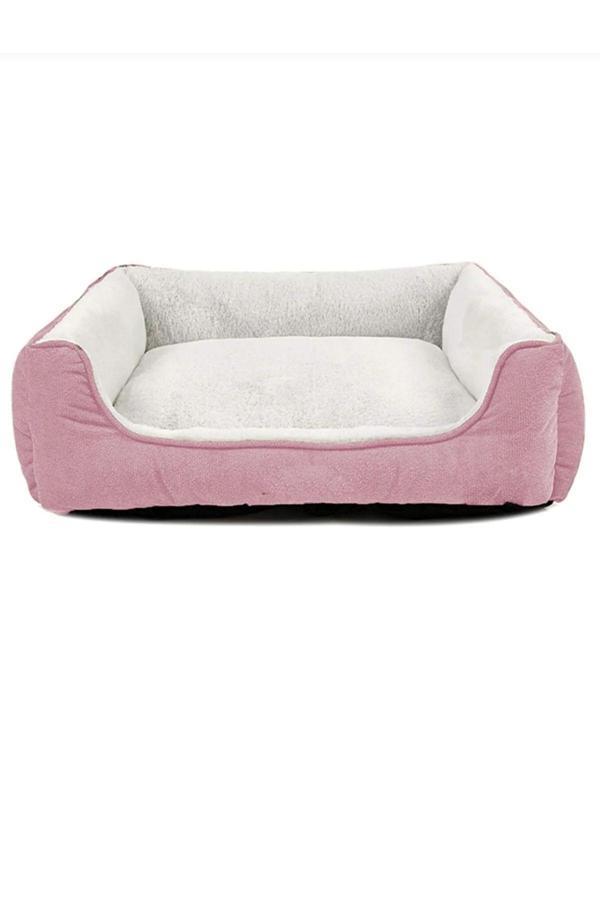 Samarco Peluş Köpek Yatağı - Silinebilir - Yıkanabilir - Küçük Irk - Pofuduk Peluş Minder Pembe - Image 1