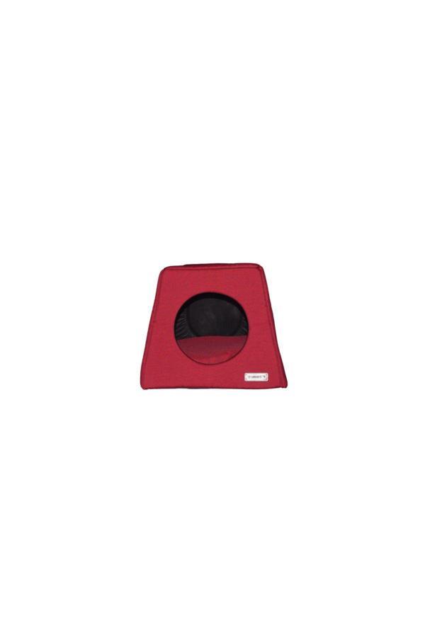 Samarco Kırmızı Kedi Yatağı - Kedi Evi - 3 Fonksiyonlu - Katlanır - Kedi Mağara - Trio Minderi - Image 1