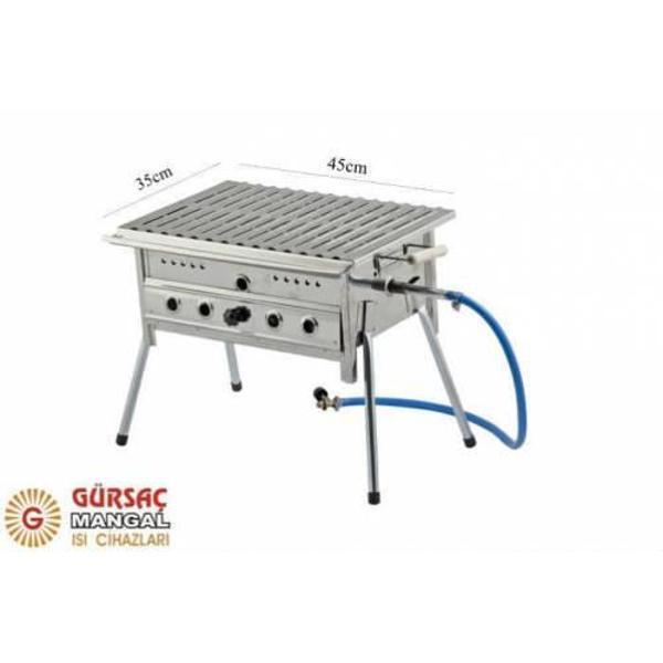 Gürsaç Tüplü Lav Taşlı 35x45Cm Mangal Seti - Image 1
