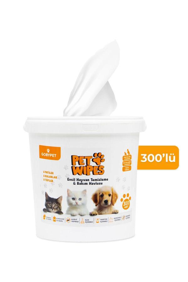 GOBYPET WİPES EVCİL HAYVAN TEMİZLİK HAVLUSU 300 AD - Image 1