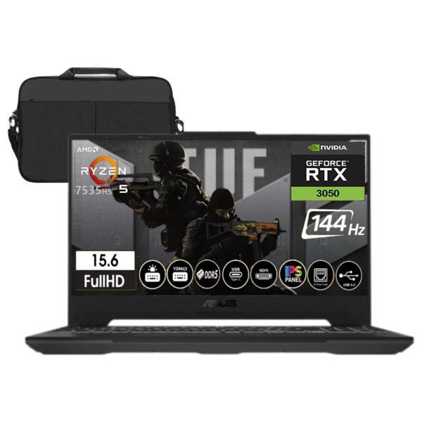 Tuf Gaming A15 FA506NC-HN050 Amd R5-7535HS 16GB Ddr5 Ram 512GB SSD RTX3050-144Hz 15.6" Freedos + Cimete Çanta - Image 1