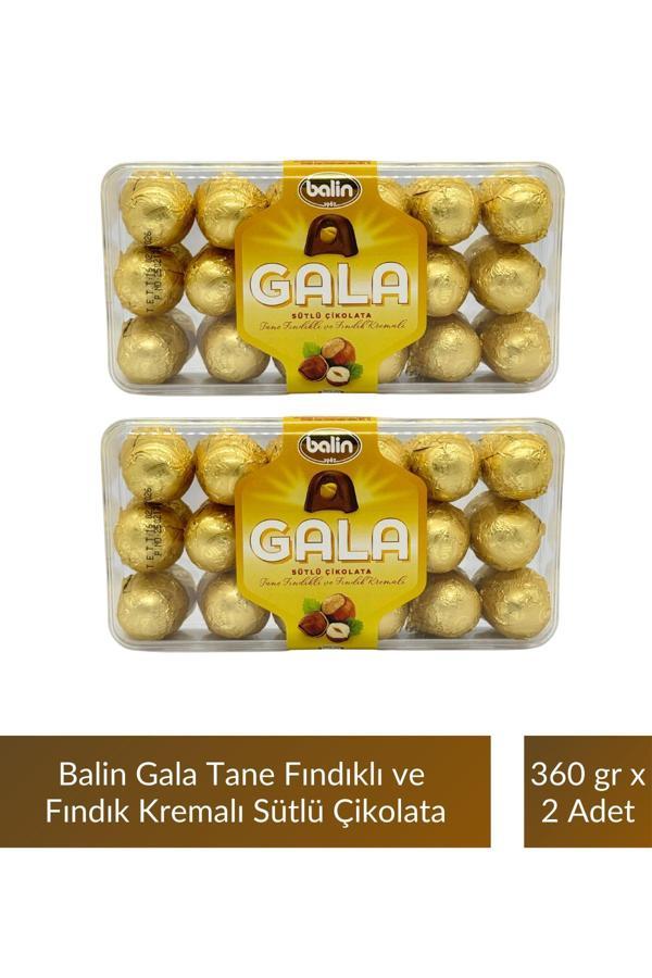 Balin Gala Tane Fındıklı ve Fındık Kremalı Sütlü Çikolata 360 gr x 2 Adet - Image 1
