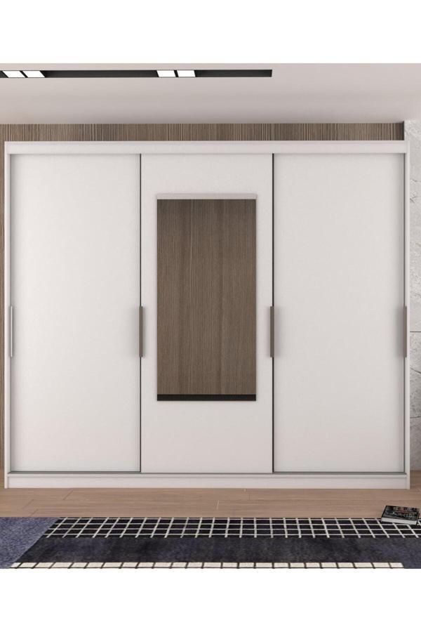 Yilwood Sürgülü Gardırop Boydan Kapaklı 240/245 Cm Çıtasız Dolap - Image 1