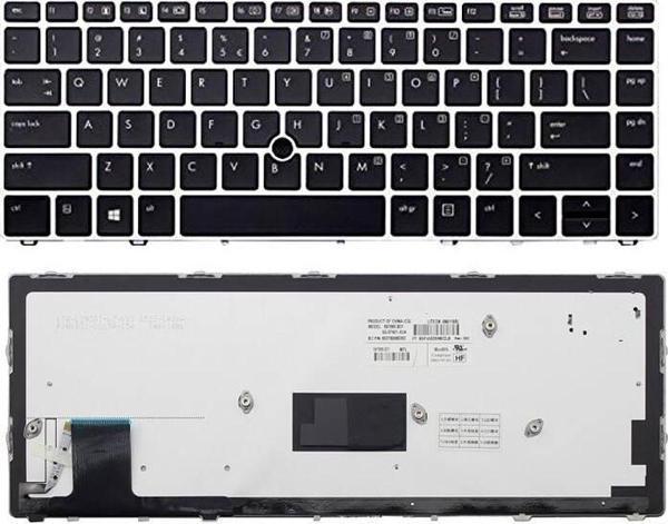 İnfostar Hp EliteBook Folio 9470m Uyumlu Notebook  Klavyesi - Siyah - TR - Backlit - Image 1