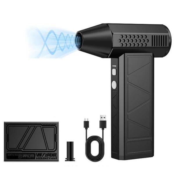 Polham Şarjlı Süper Güçlü 130000RPM Üfleme Cihazı, Araç Su İtici, Yaprak İtici, Mangal Hava Üfleyici - Image 1