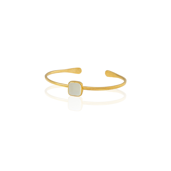 Kadir Jewellery Zirkon Taşlı Ayarlanabilir 22 Ayar Altın Kaplama Bilezik - Image 1