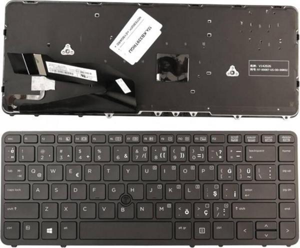 İnfostar Hp EliteBook J8Q04ES  Uyumlu Notebook Klavyesi - Siyah - TR - Backlit - Image 1