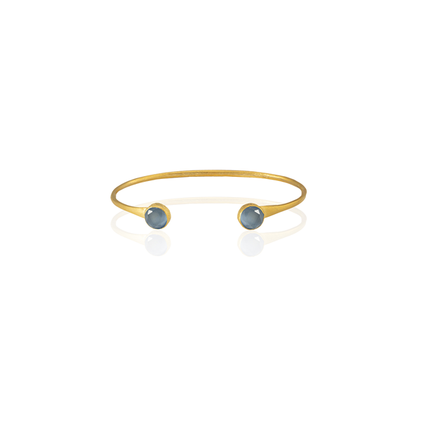 Kadir Jewellery 22 Ayar Altın Kaplama El İşçiliği Zirkon Taşlı Kadın Charm Bileklik - Image 1